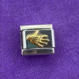 💛 Zoppini Y2K Gold Hand Silver Link Charm